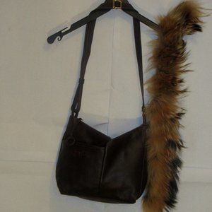 Bruno Rossi brown leather handbag made in Italy